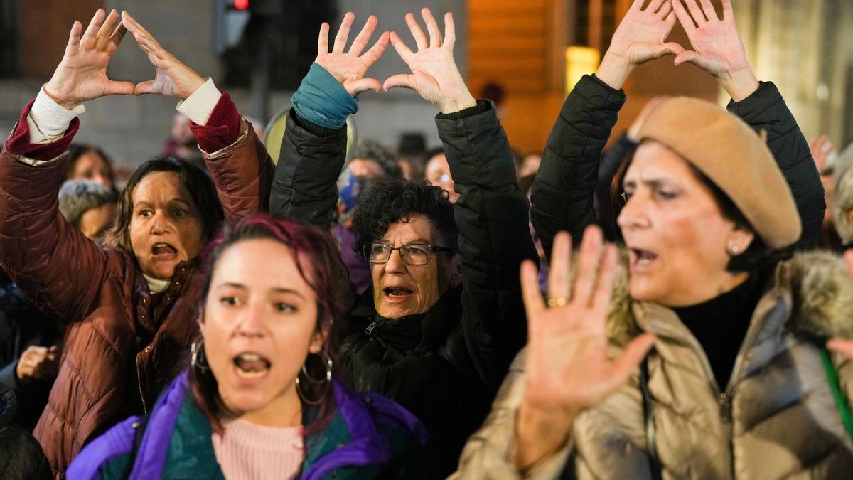 Concentración feminista en Madrid.
