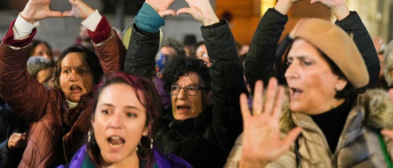 Concentración feminista en Madrid.