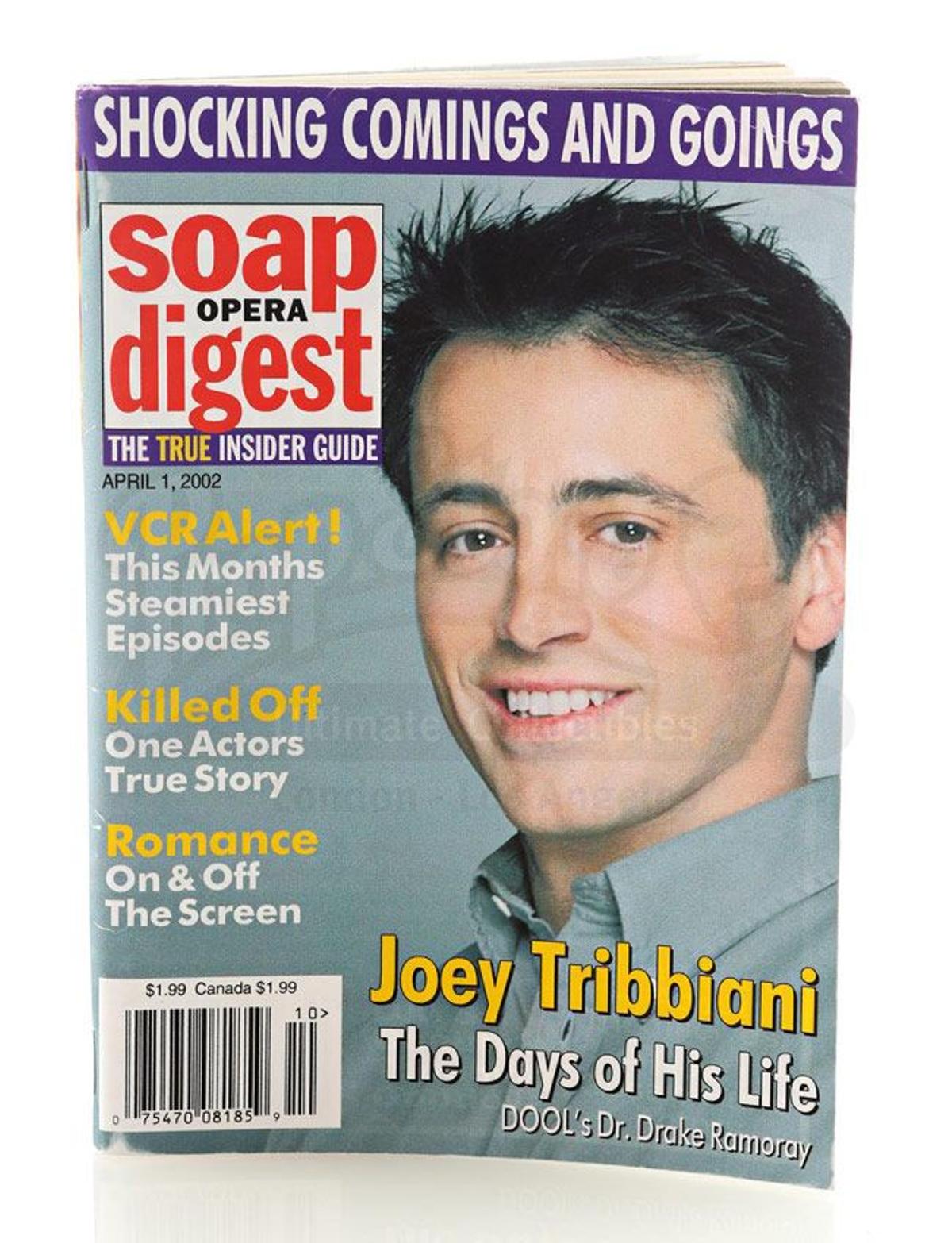 Subasta de 'Friends': revista con Joey Tribbiani en la portada