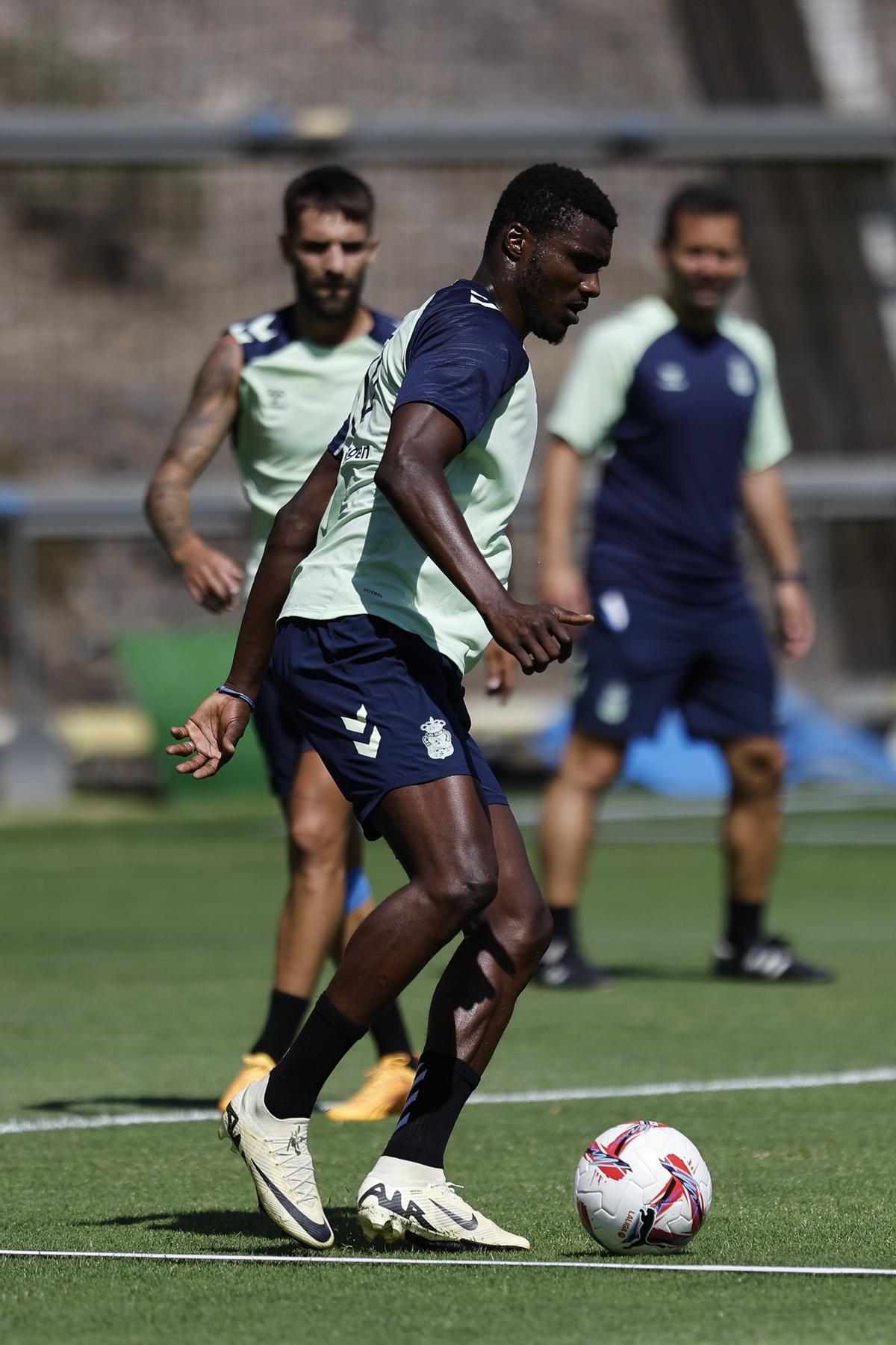 Sory Kaba, durante un entrenamiento la temporada pasada.