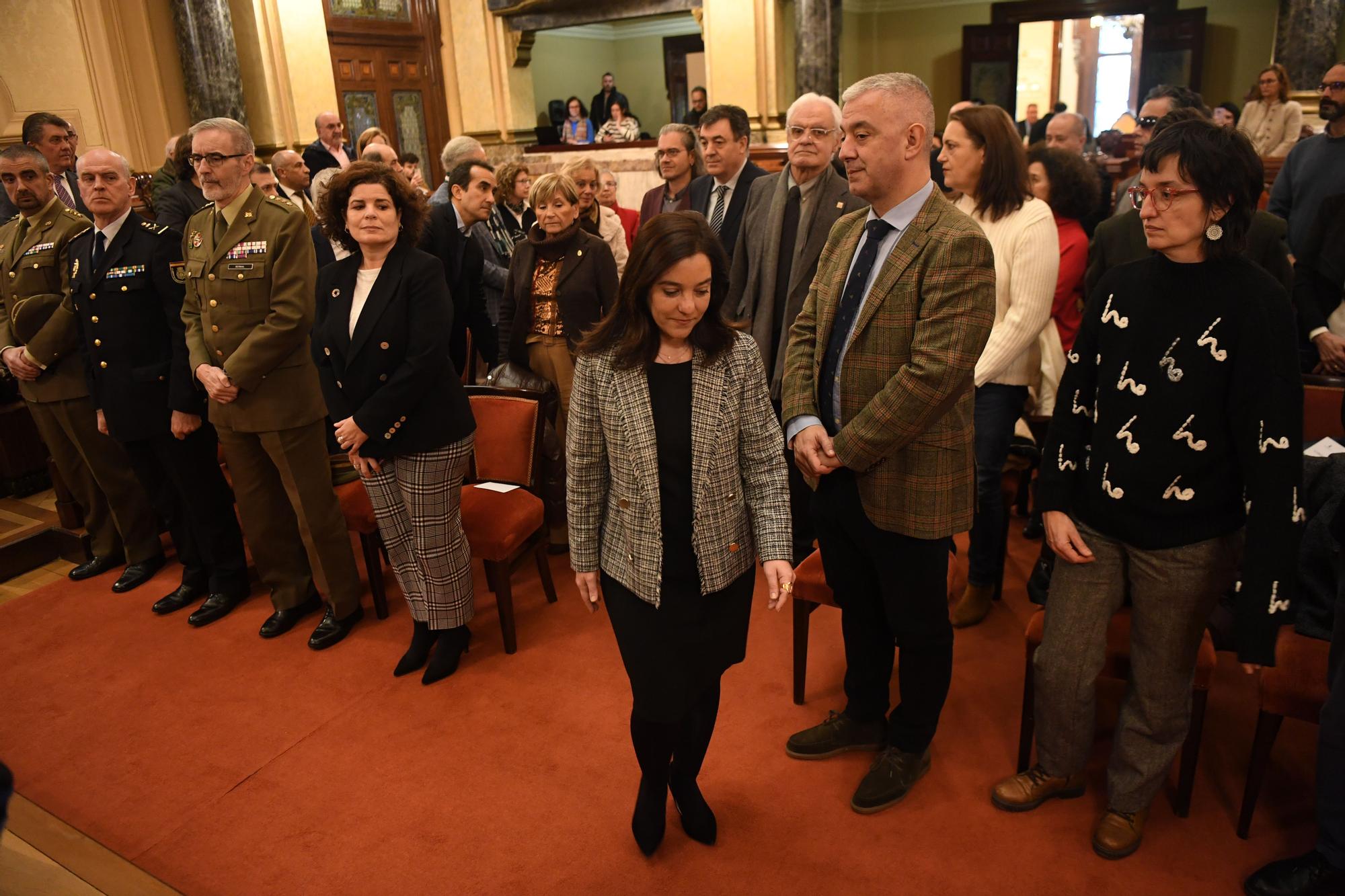 Homenaje a Manuel Murguía en el salón de plenos del Ayuntamiento