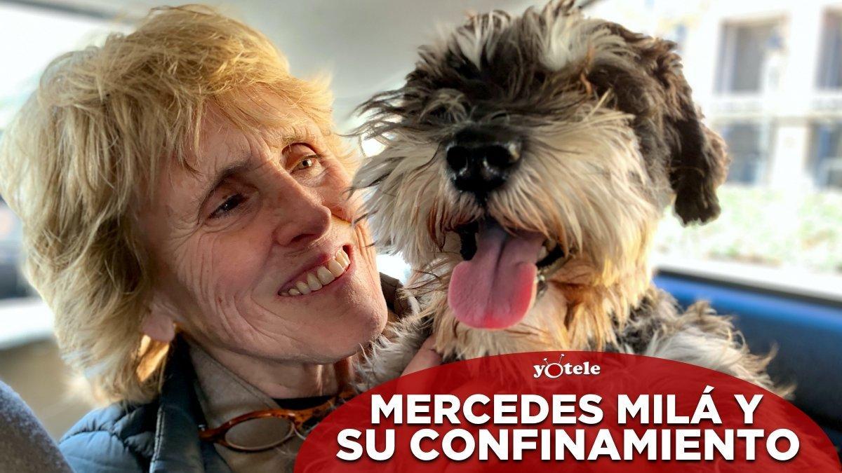 Mercedes Milá y su perro Scott