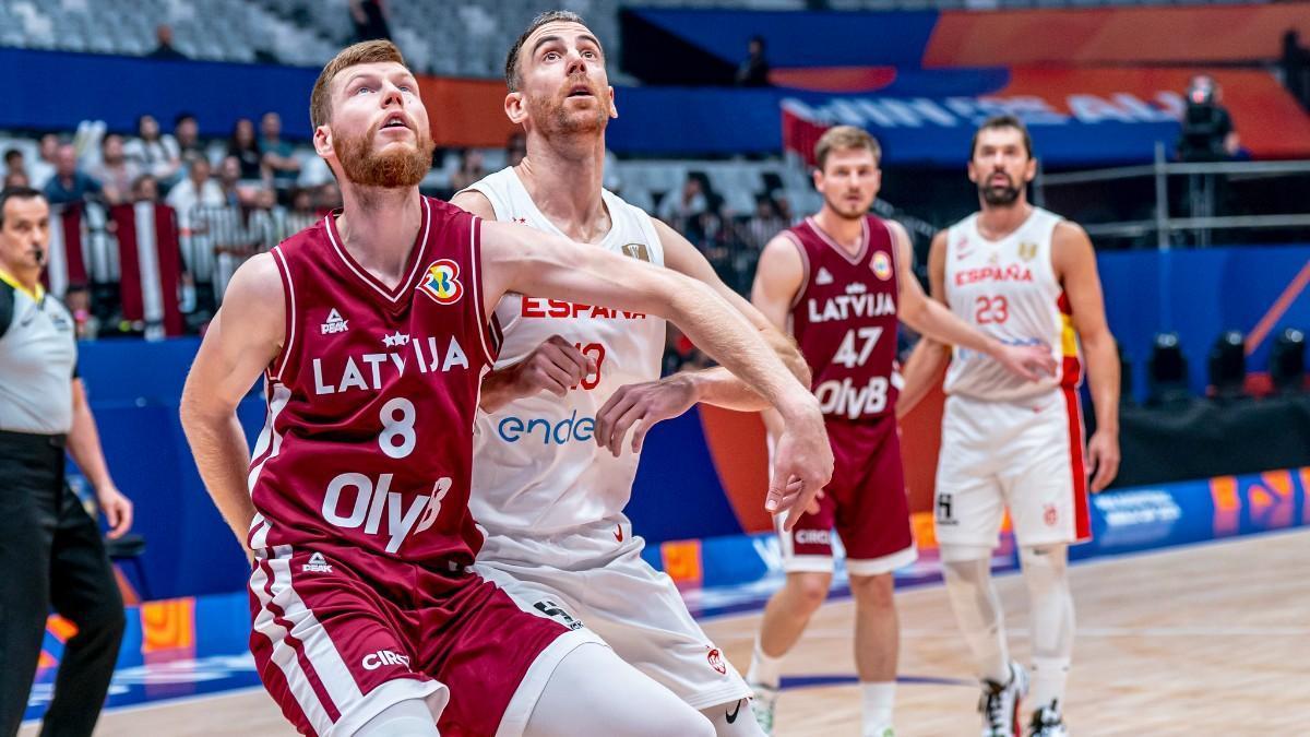 España perdió su racha de victorias frente a Letonia