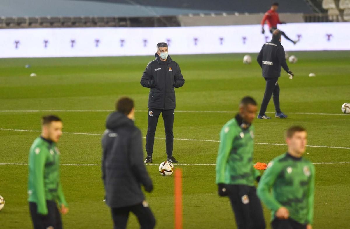 Entrenamiento de la Real Sociedad en el estadio El Arcángel