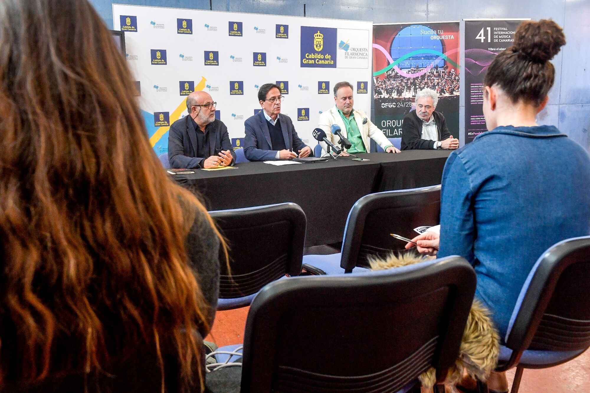 Ensayo y presentación del concierto de la Orquesta Filarmónica de Gran Canaria en el 41º FIMC