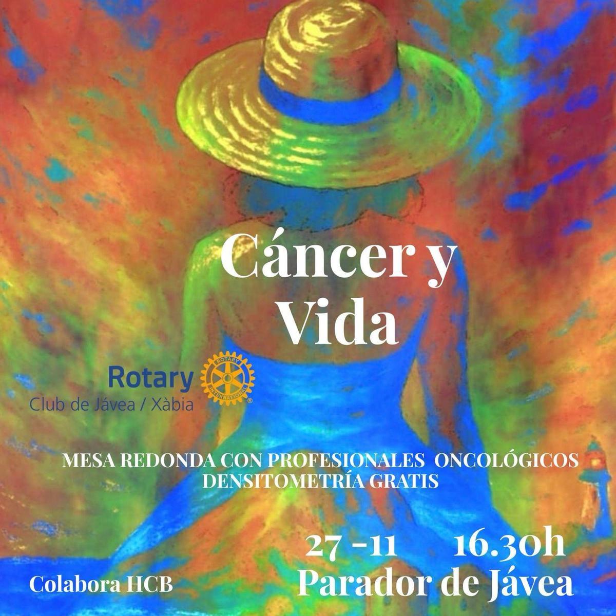 El cartel de la jornada "Cáncer y vida"