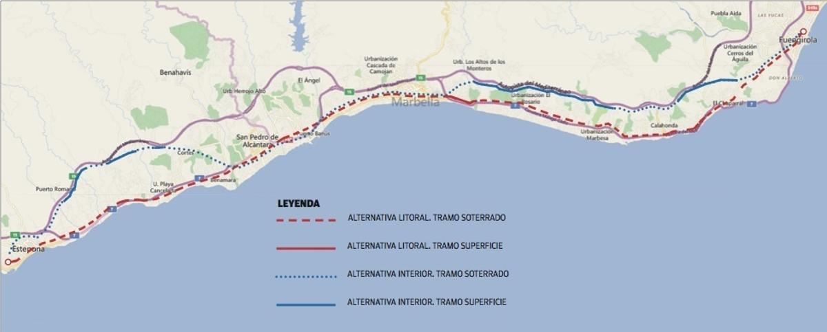 El tren a Marbella, enredado en la maraña administrativa, se retrasa de nuevo