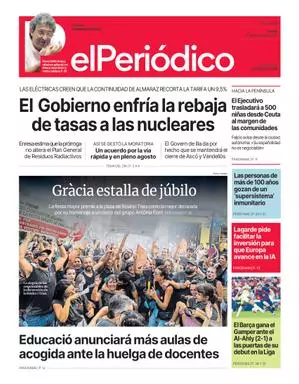 La portada de EL PERIÓDICO del 20 de agosto de 2026