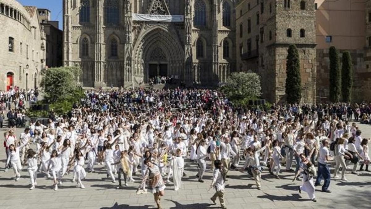 El acto central del Día Internacional de la Danza en Barcelona, en el 2012.