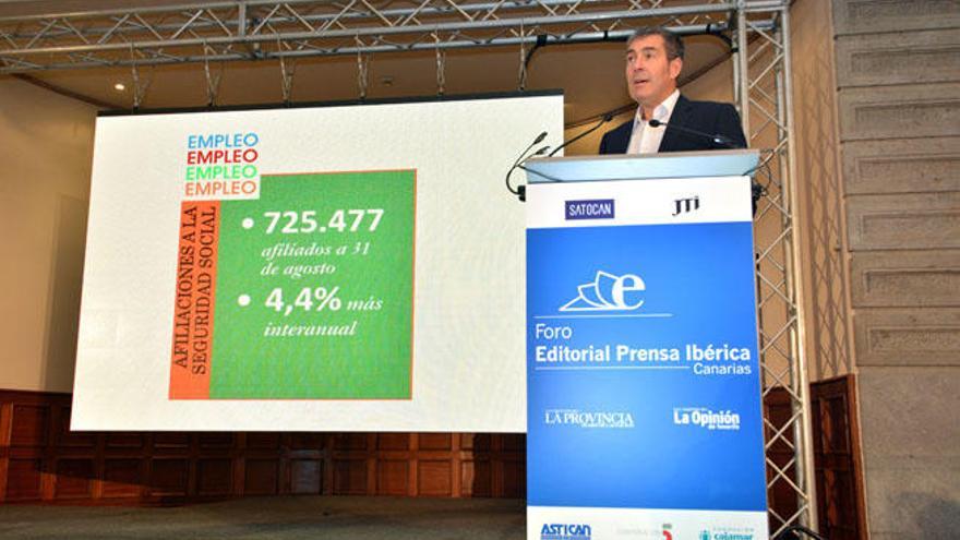 Claivjo en el Foro Editorial Prensa Ibérica de este lunes.