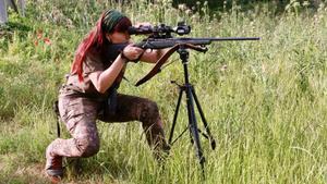 Una cazadora participa en el operativo contra la PPA