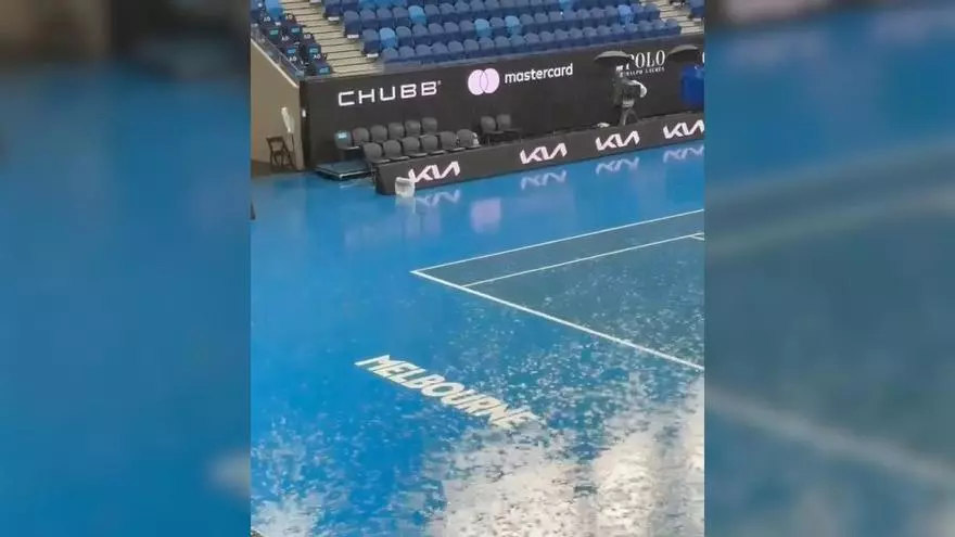 La lluvia fue la gran protagonista de la jornada inaugural en el Open de Australia