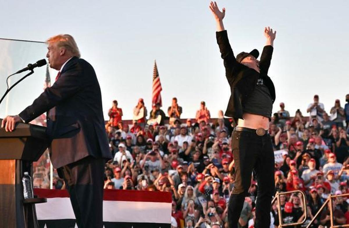 Donald Trump y Elon Musk, durante un mitin en la campaña de las pasadas elecciones presidenciales.