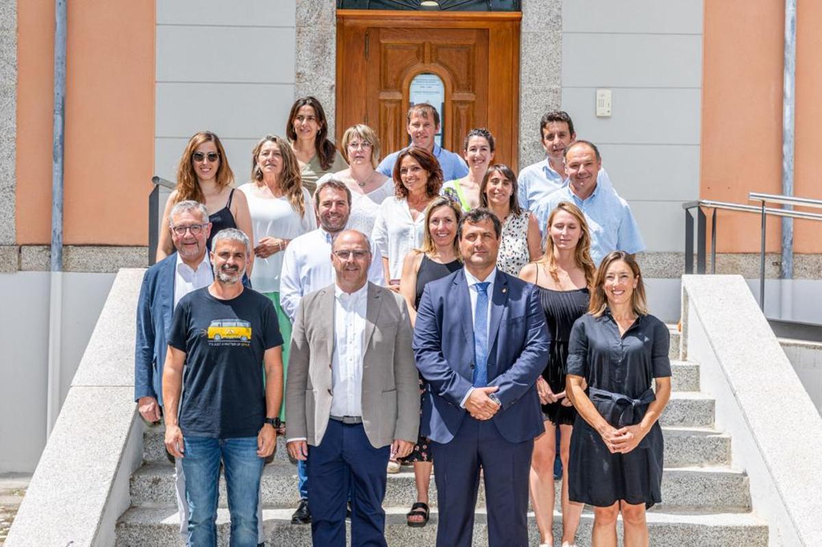 Els consellers del Consell Comarcal amb Isidre Chia al capdavant