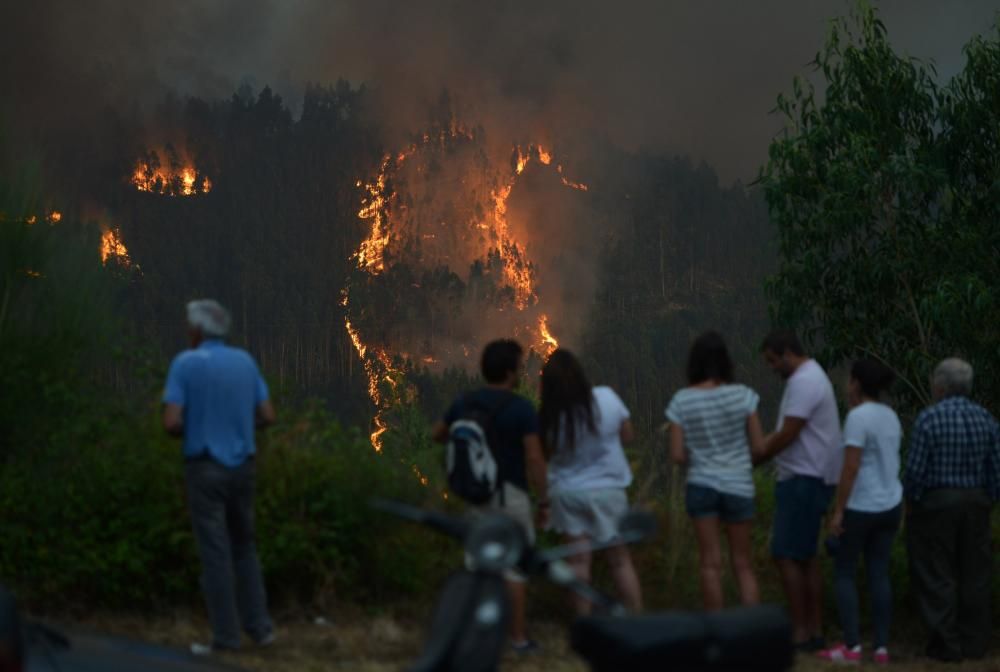 Incendio forestal en Cotobade