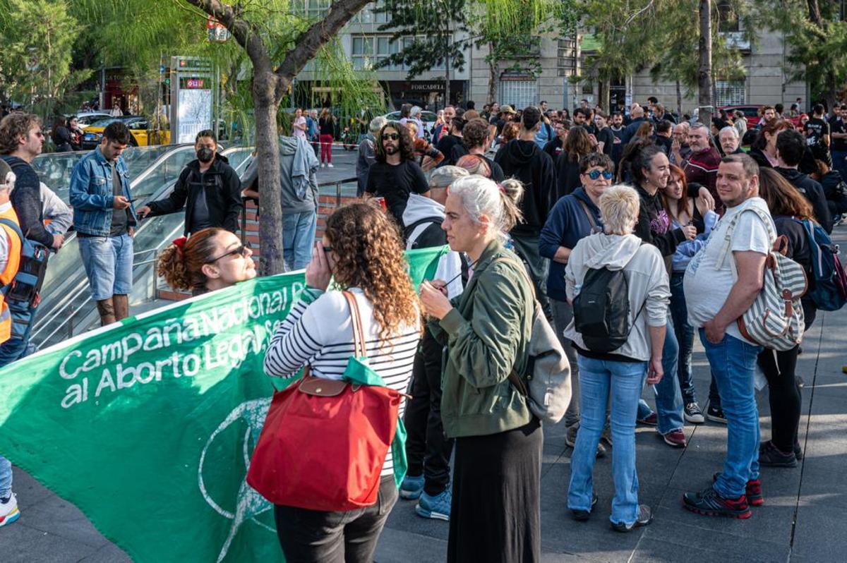 Manifestación antifascista de plaza Universitat