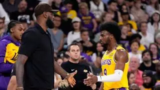 El amargo debut de Bronny James con Lakers