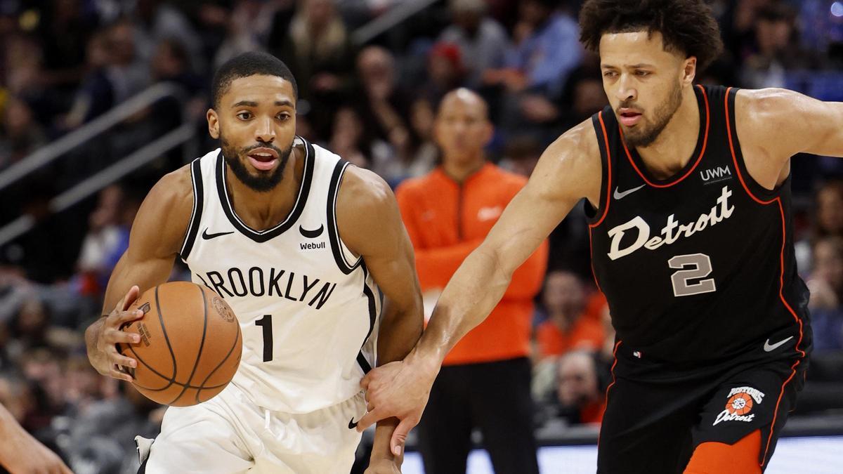 Un instante del partido de los Brooklyn Nets y los Detroit Pistons.