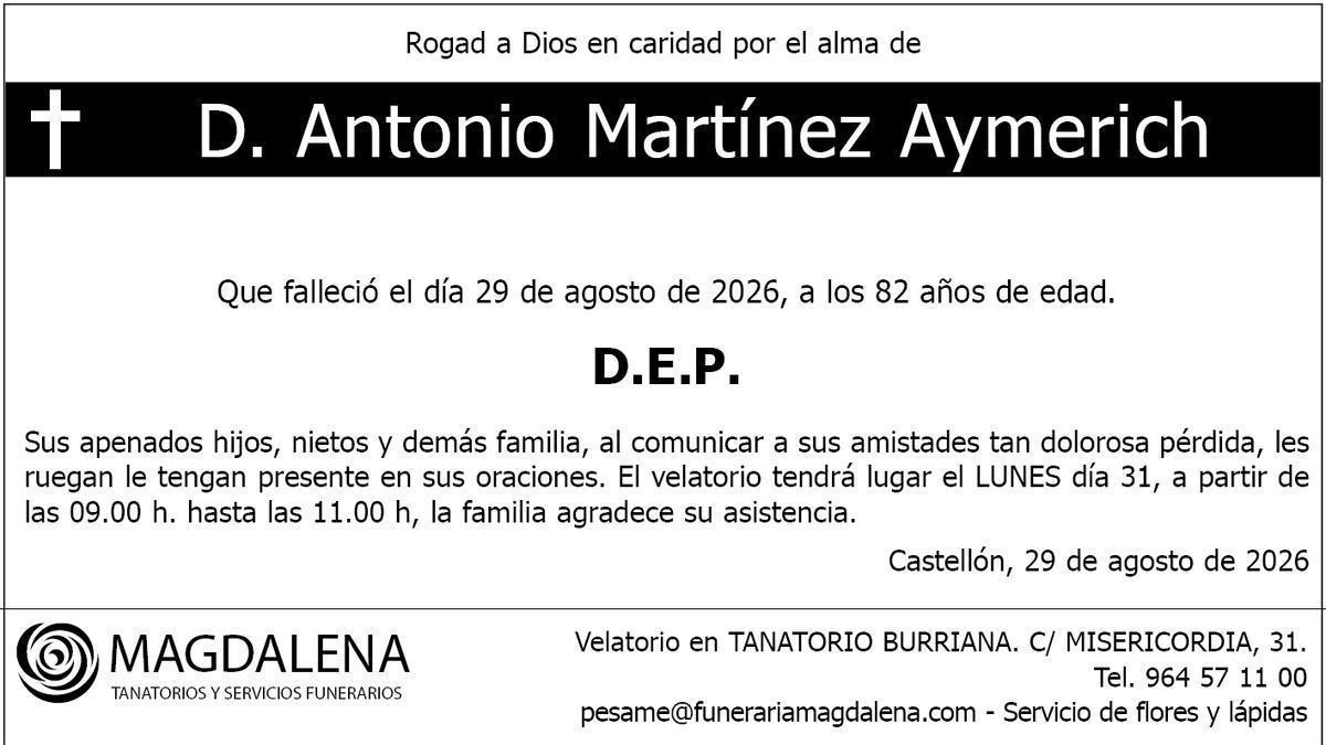 D. Antonio Martínez Aymerich