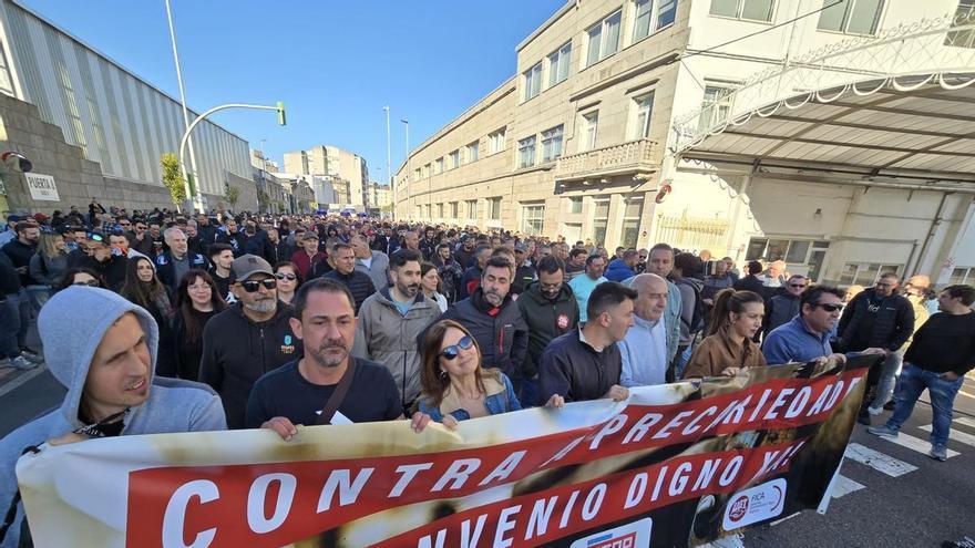Los trabajadores del metal de Pontevedra inician sus movilizaciones por el nuevo convenio: primera huelga