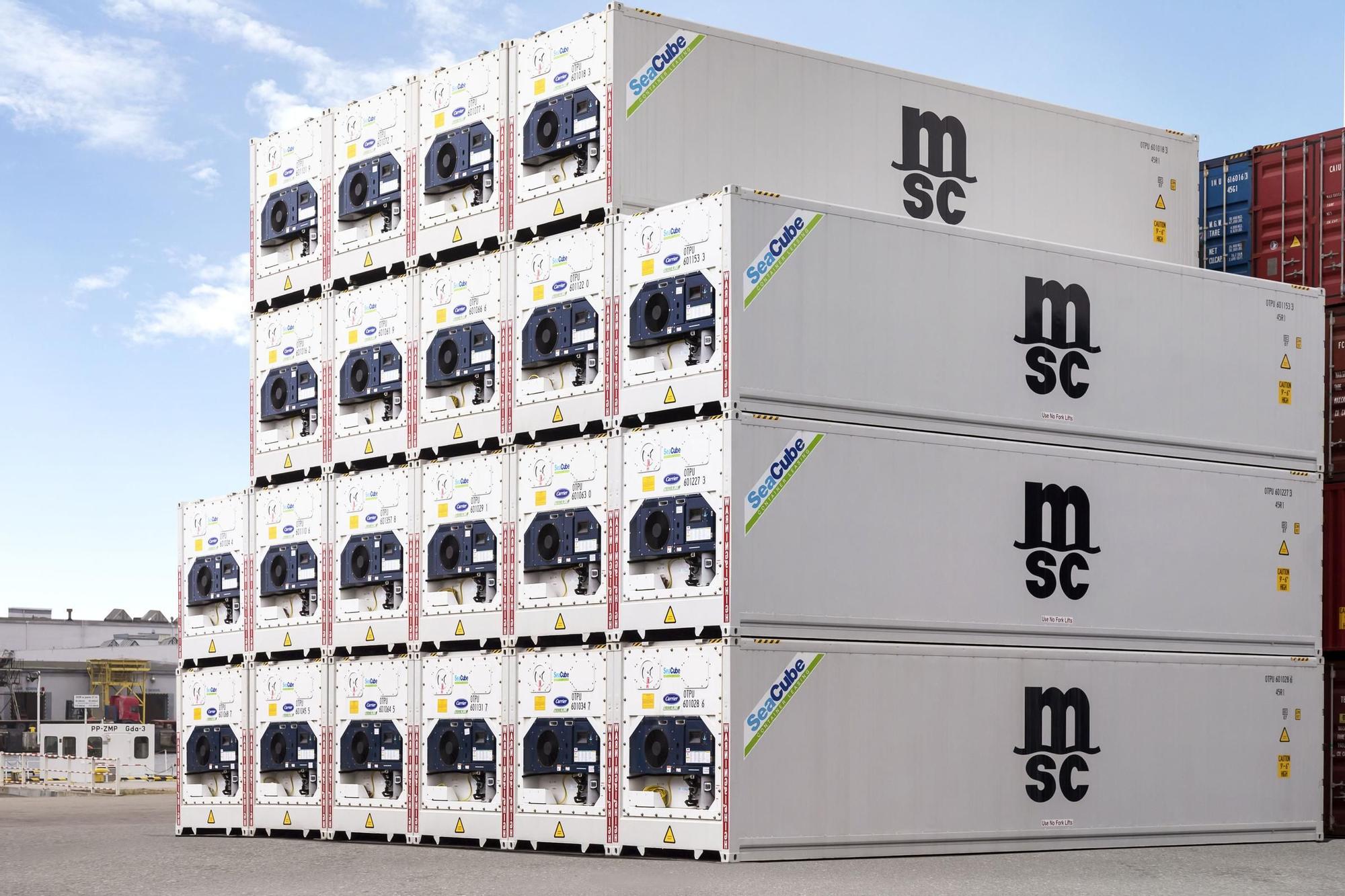 Contenedores dotados con el sistema MSC iReefer.