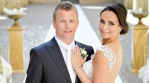 Kimi Raikkonen y Minttu Virtanen, recién casados.