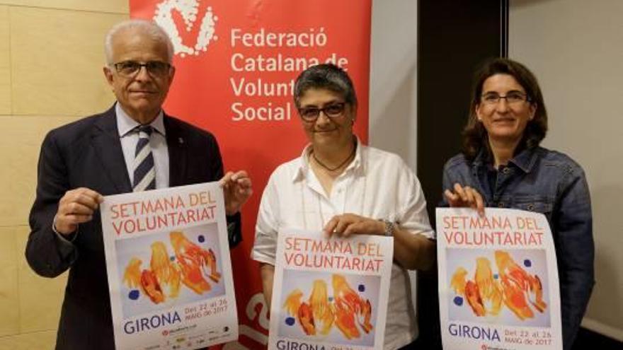 El regidor Eduard Berloso i Maria Solés, responsable de la Federació Catalana de Voluntariat Social a Girona.