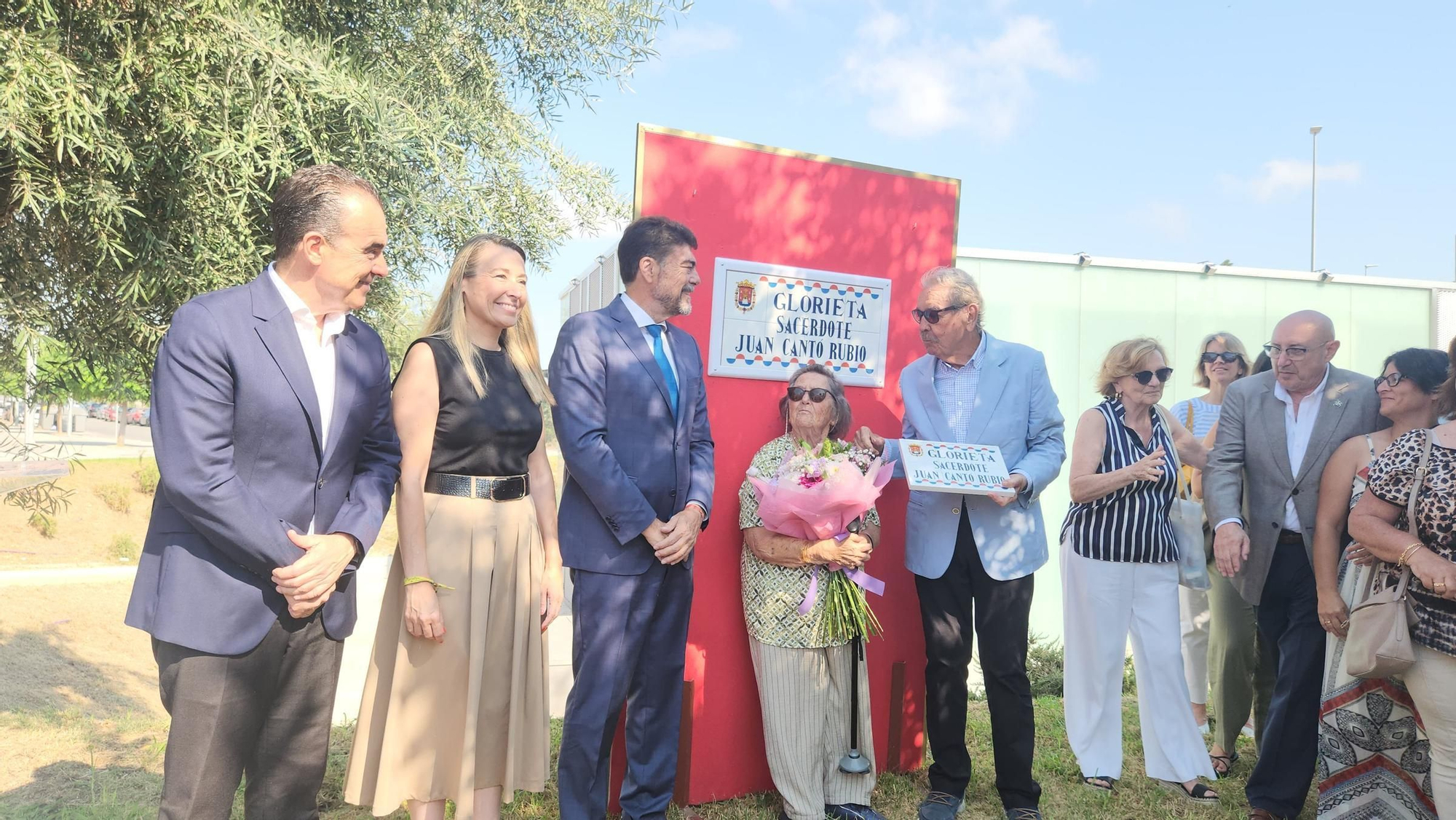 Inauguración de la glorieta Juan Cantó en Alicante