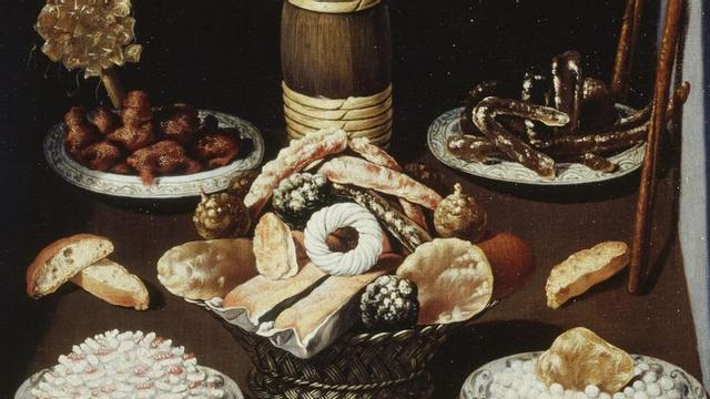Imitación de ‘Bodegón con dulces’ (1600-1650) de Juan var der Hamen y León.