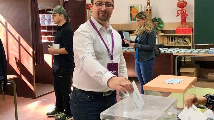 Sergi Moreno, en la votación.