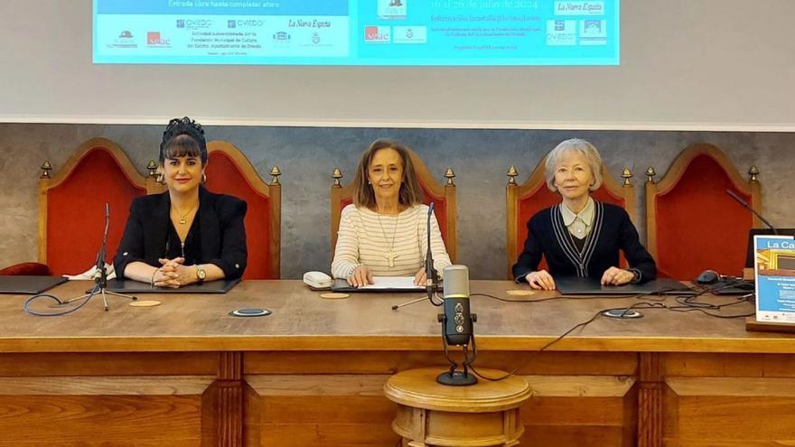 Por la izquierda, ayer en el RIDEA, María José Collazos, Begoña García-Tamargo y Ana Cristina Tolivar.