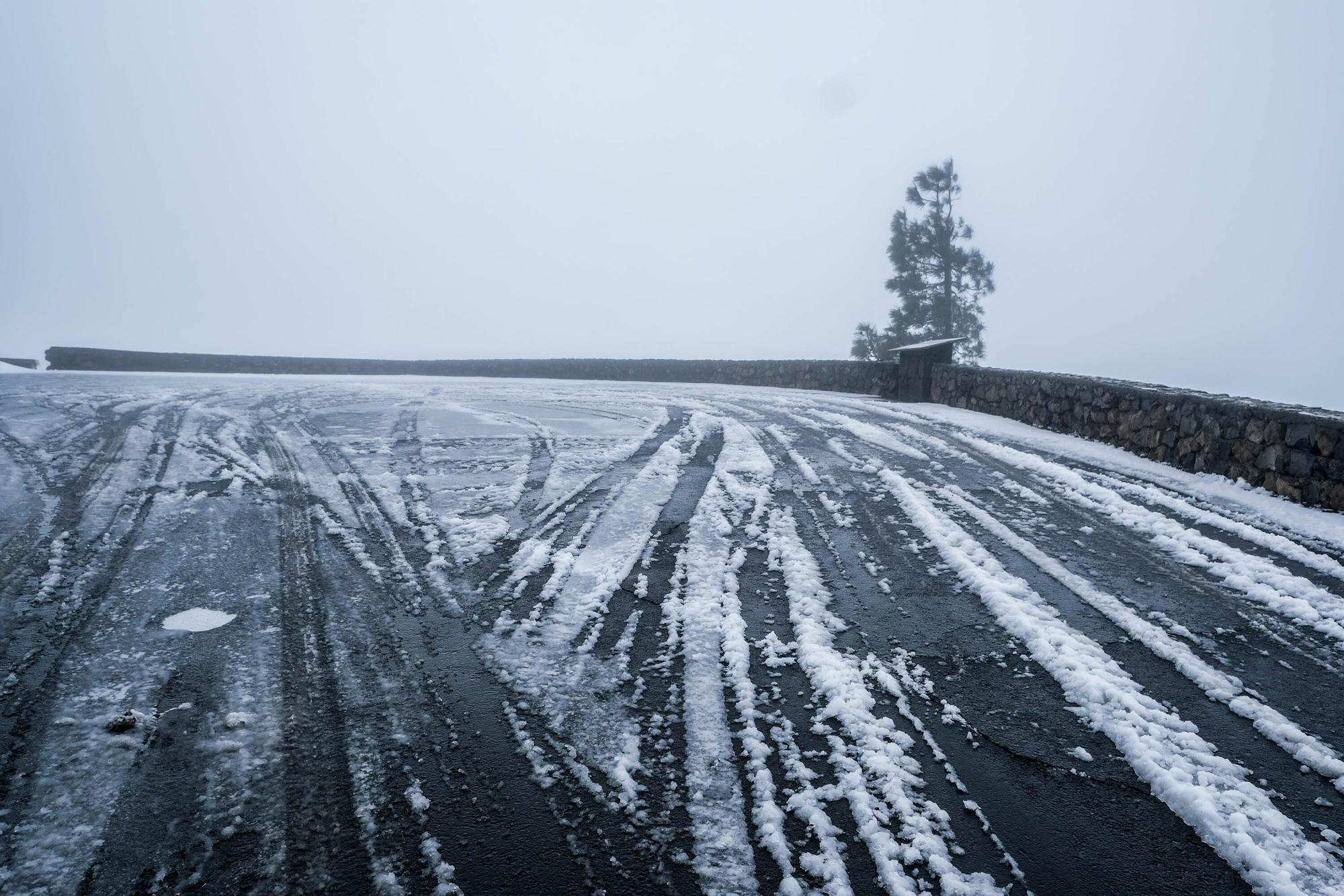 Nieve en la cumbre de Gran Canaria (15/03/2022)