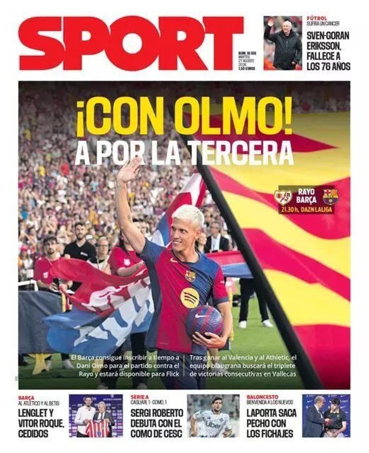 Las portadas de la prensa deportiva de hoy, martes 27 de agosto