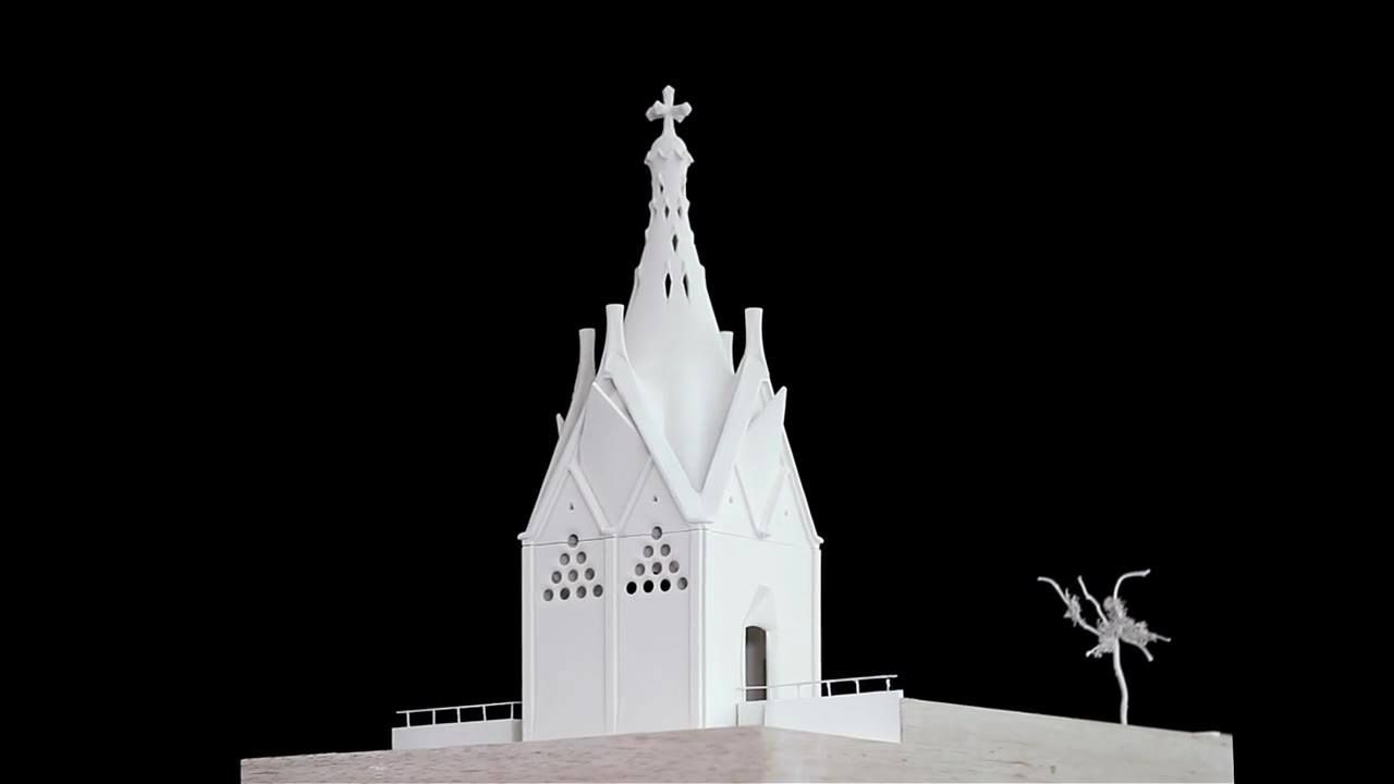 Boceto de la que sería la primera obra de Gaudí fuera de España, si finalmente se construye