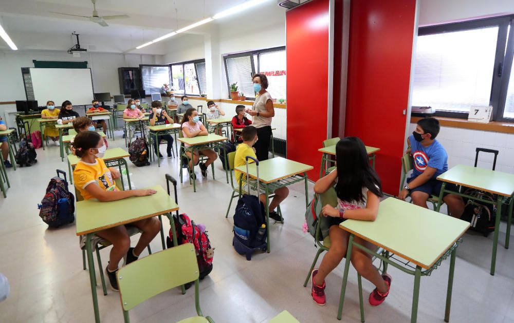 Primer día de clase en el colegio municipal de Benimaclet, en València.