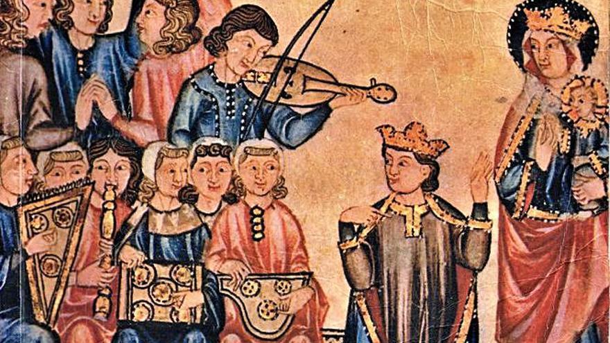 Alfonso X, de xeonllos, Códice Rico, cantiga 120.   | // CEDIDA