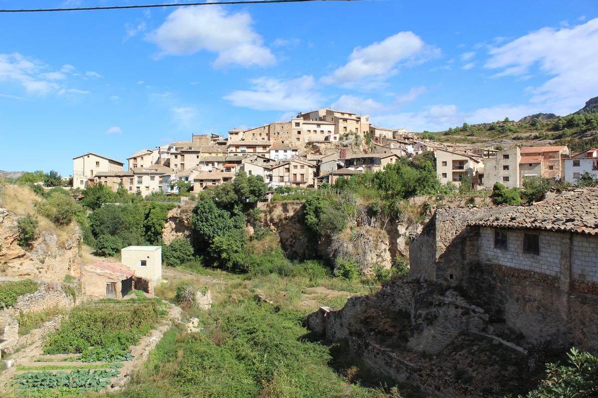Vista panorámica del casco antiguo de Beceite