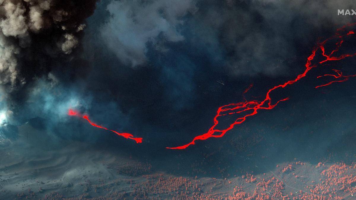 La lava del volcán de La Palma, a toda velocidad