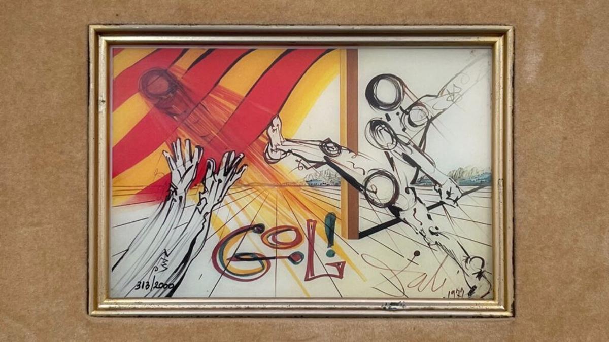 'Gol', el cuadro de Salvador Dalí que salvó a la U.E. Sant Andreu de la desaparición.