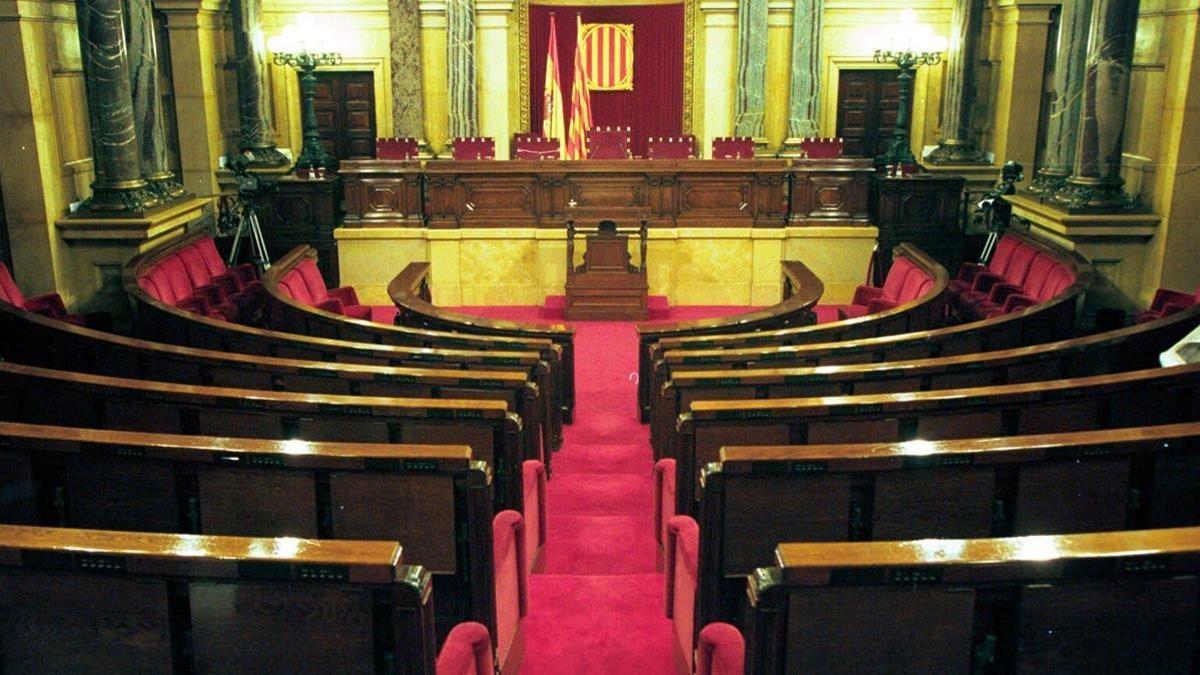 Una imagen del Parlament de Catalunya vacío.