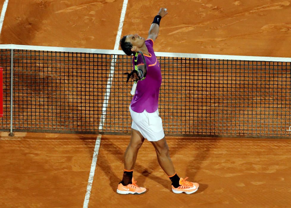 Imágenes del partido entre Nadal y Schwartzmann. EFE-REUTERS