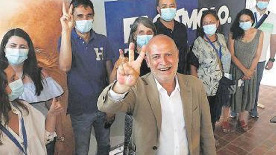 Pancho Casal, anoche a la espera de los resultados electorales.