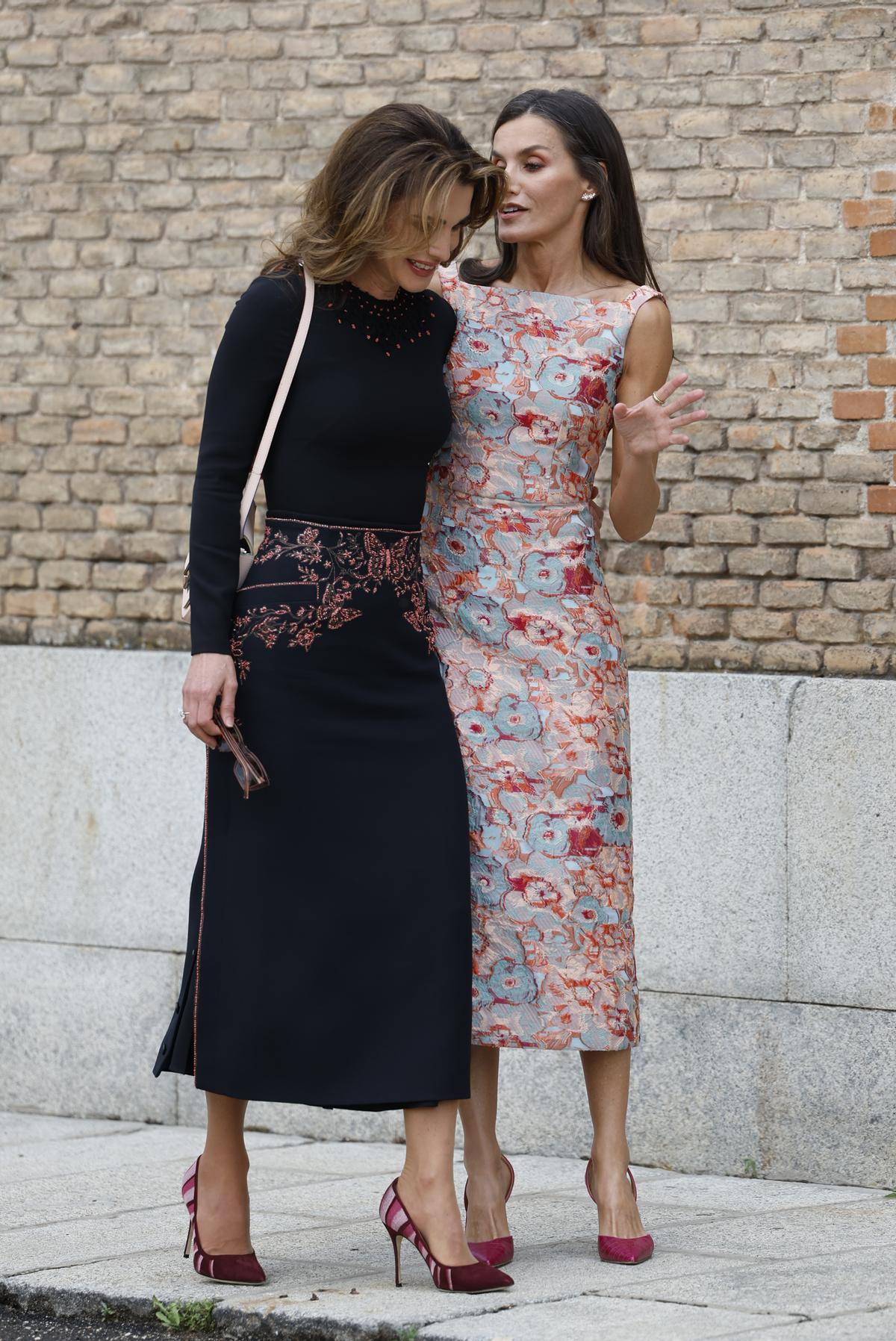Letizia y Rania de Jordania, encuentro en Madrid
