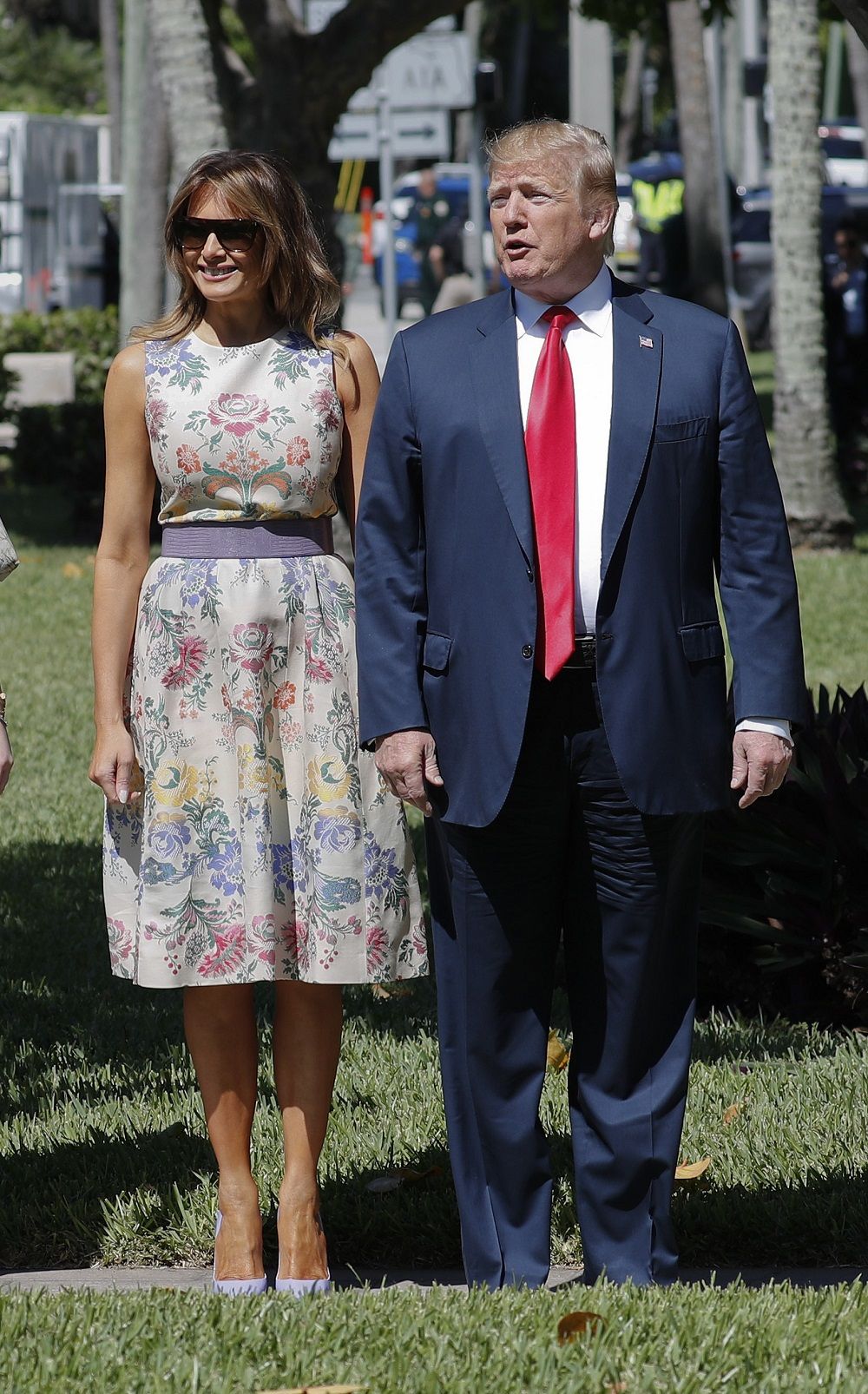 Melania y Donald Trump celebran la Pascua en Florida