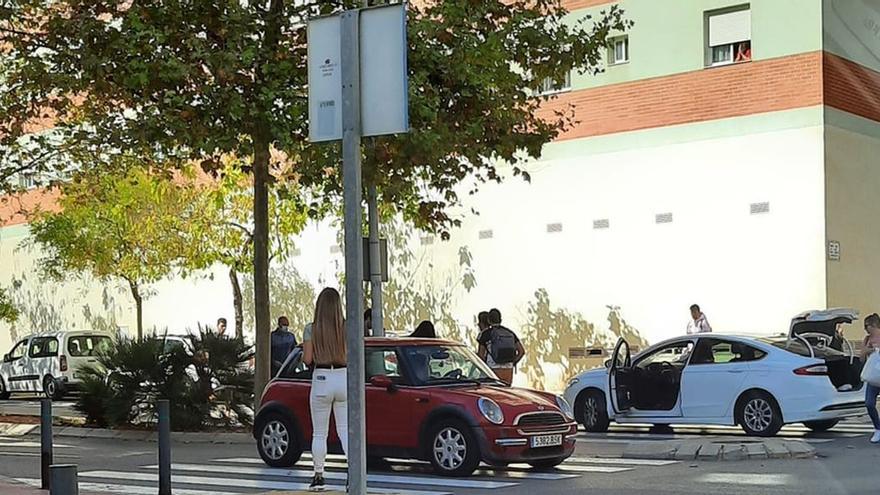 Imagen del accidente entre un coche y un patinete eléctrico