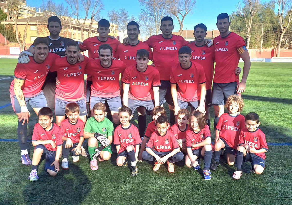 El primer equipo con el prebenjamín C.