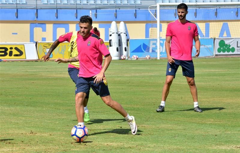 Fase final del entrenamiento de la UD Las Palmas