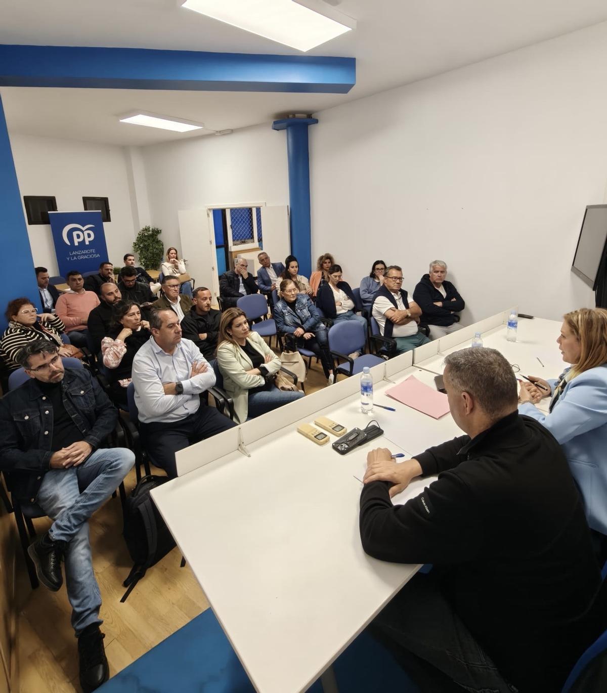 Celebración del Comité Ejecutivo Insular del PP de Lanzarote, este lunes.