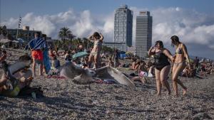 La playa de la Barceloneta, el pasado 15 de julio.