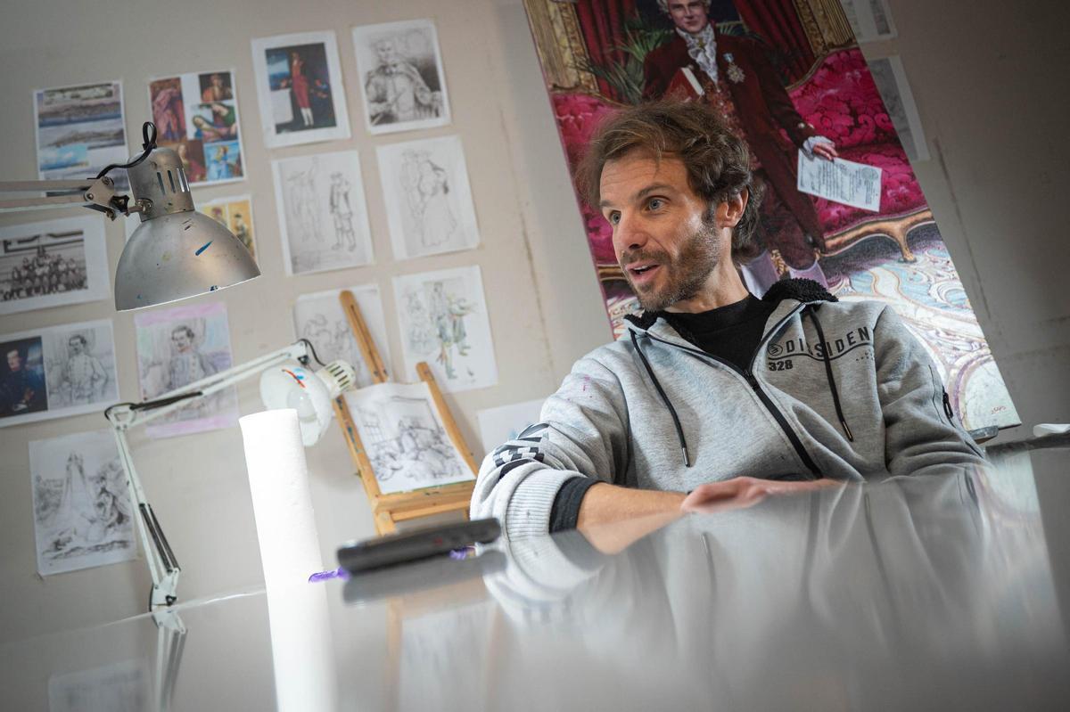 Davide Battaglia, en su estudio, el pasado jueves.